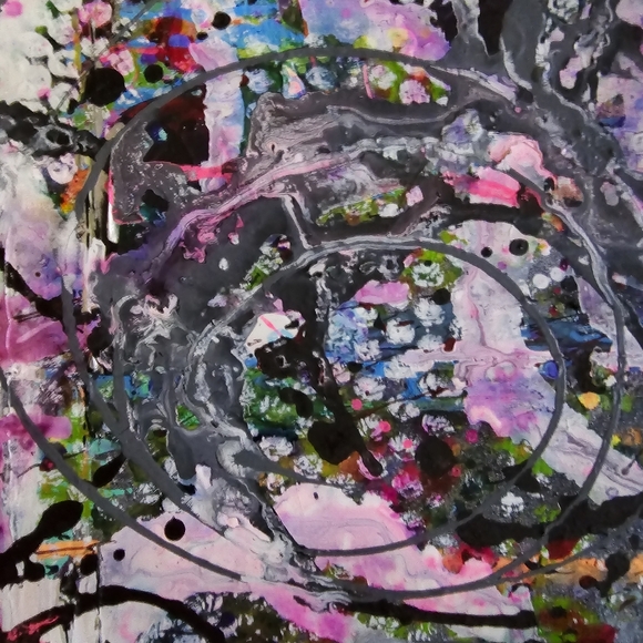 HANDCRAFTED Abstract Painting HANDPAINTED Wall Art Decor HANDMADE Color Artwork - Picture 7 of 17